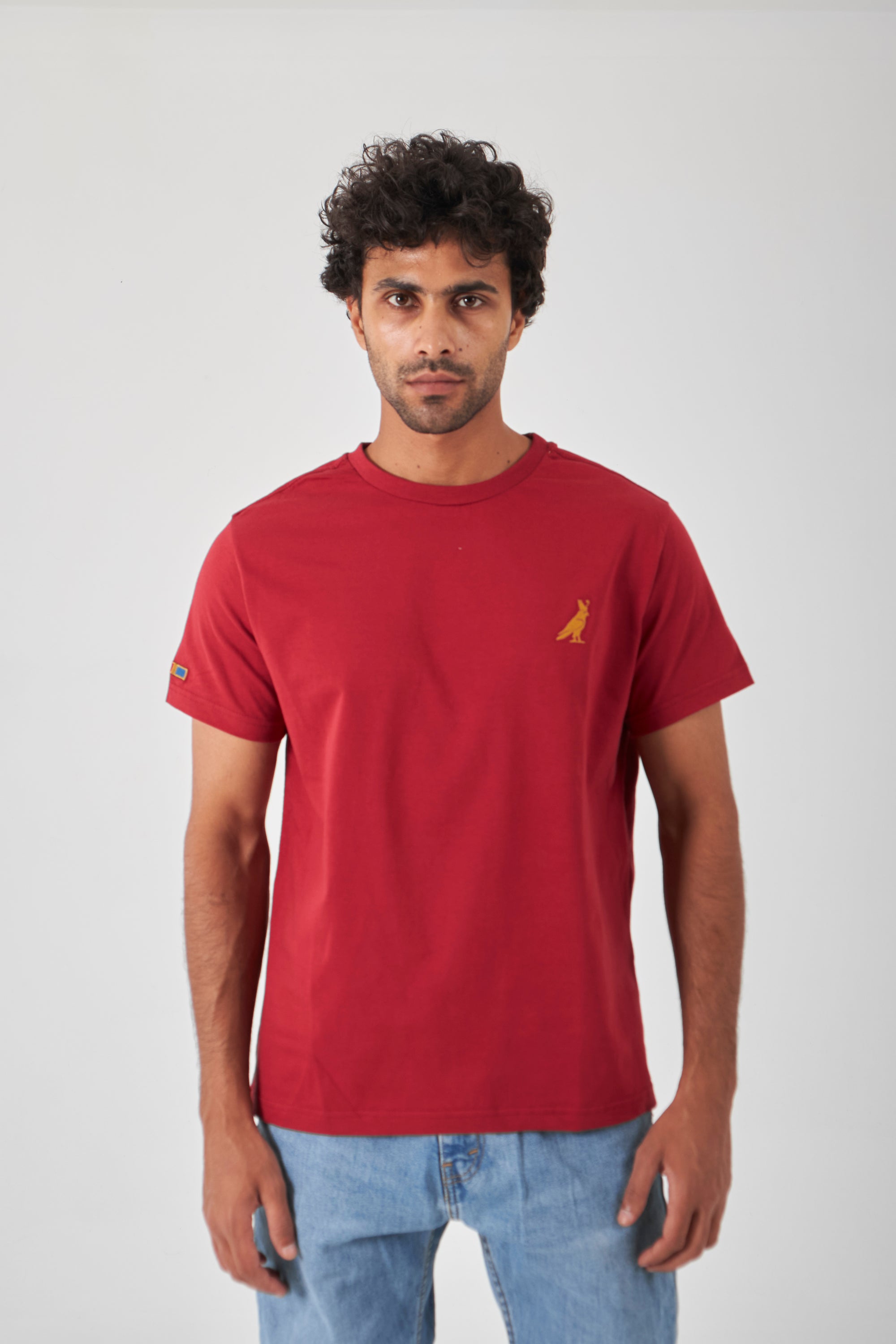 Basic Crew Neck T-Shirt - Royal Red
