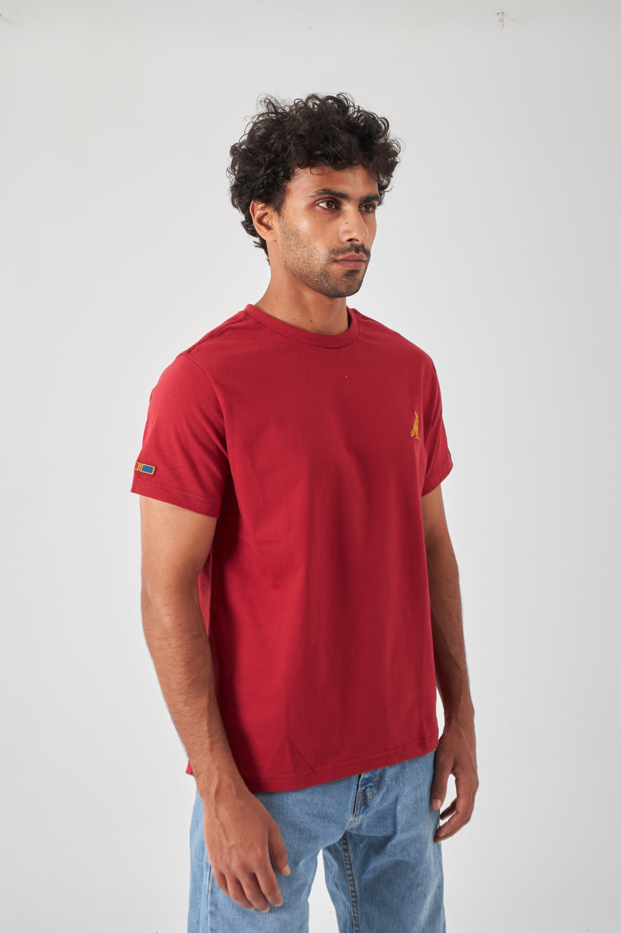 Basic Crew Neck T-Shirt - Royal Red