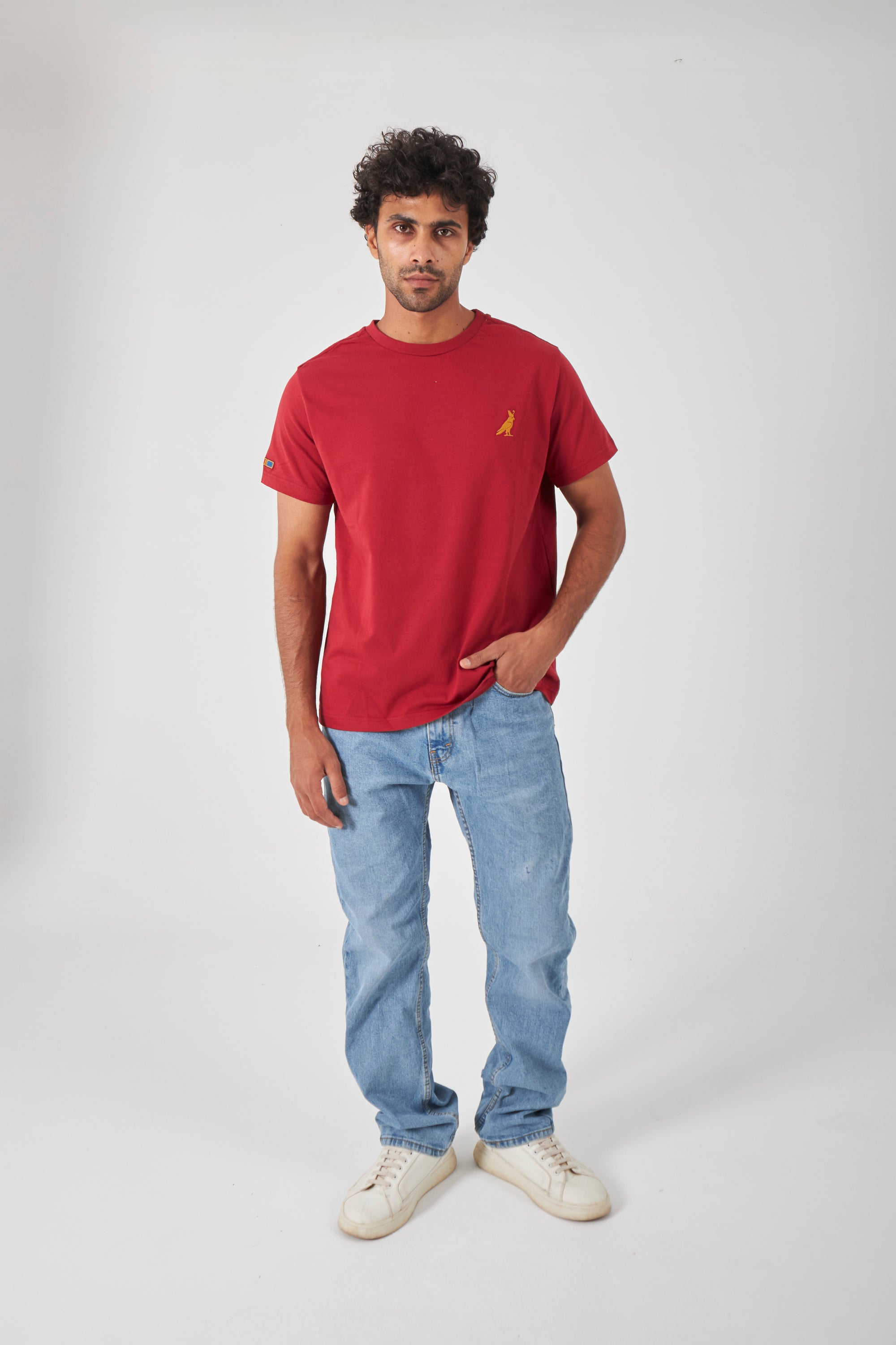 Basic Crew Neck T-Shirt - Royal Red