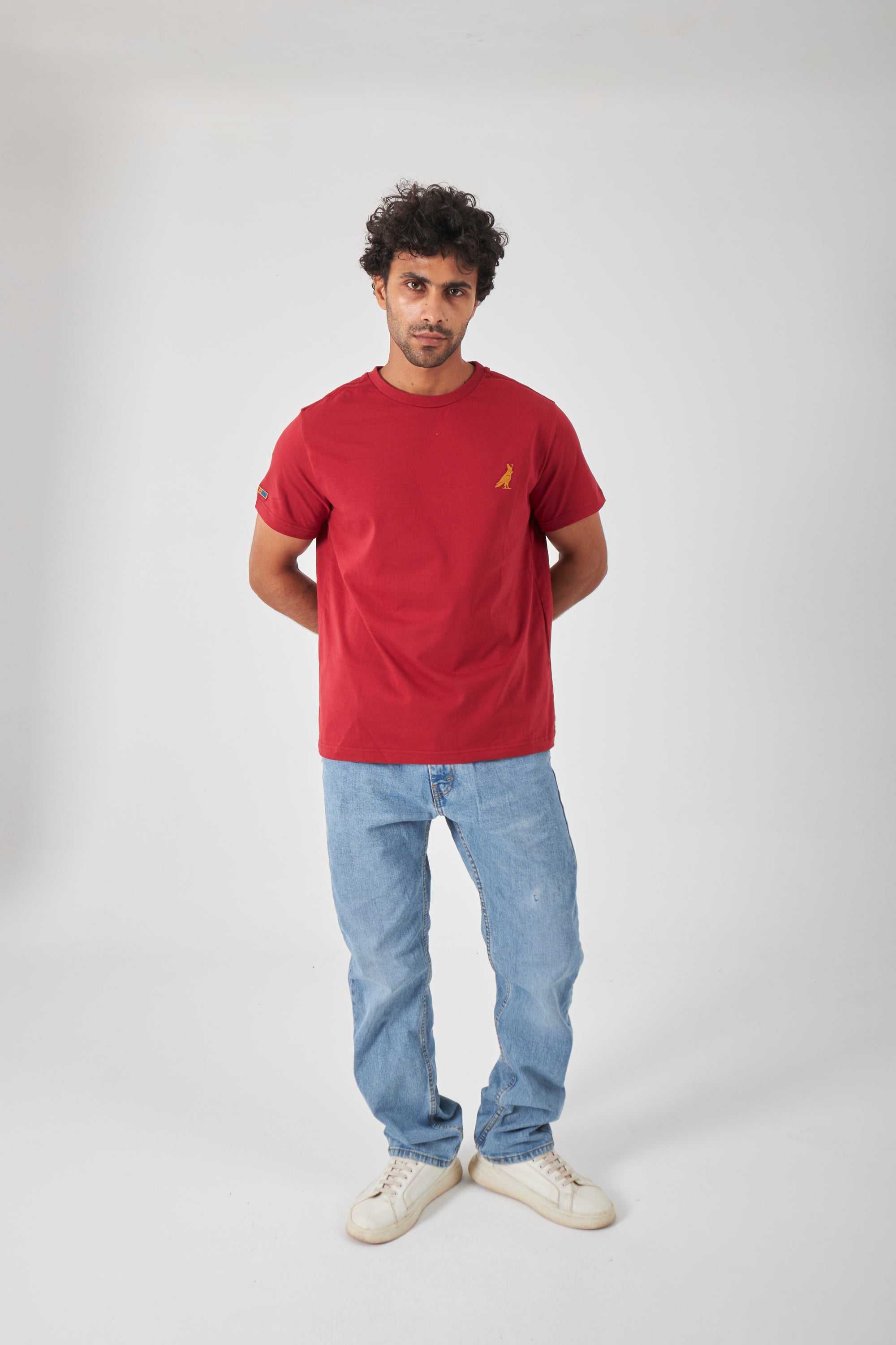 Basic Crew Neck T-Shirt - Royal Red