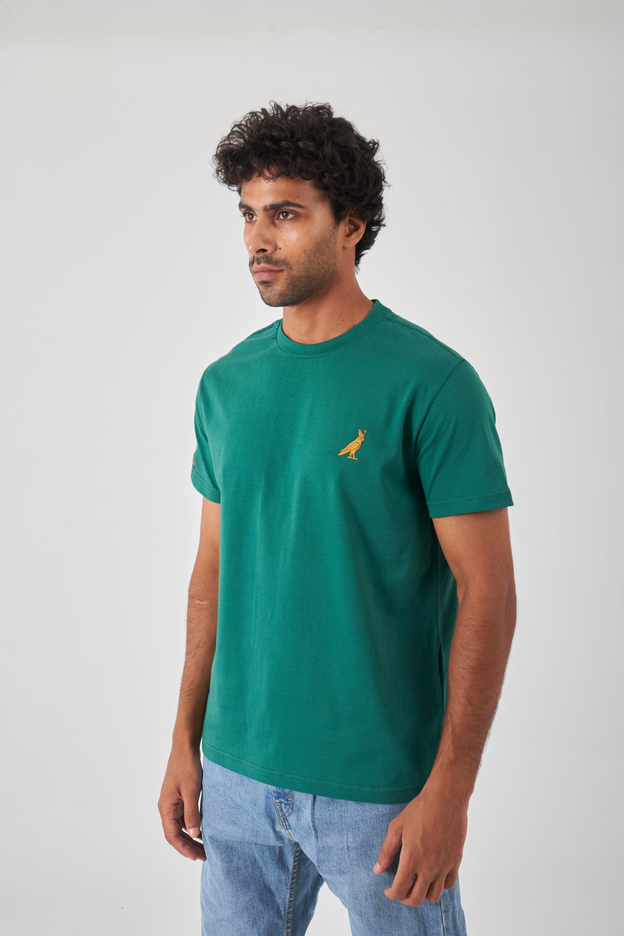 Basic Crew Neck T-Shirt  - Royal Green
