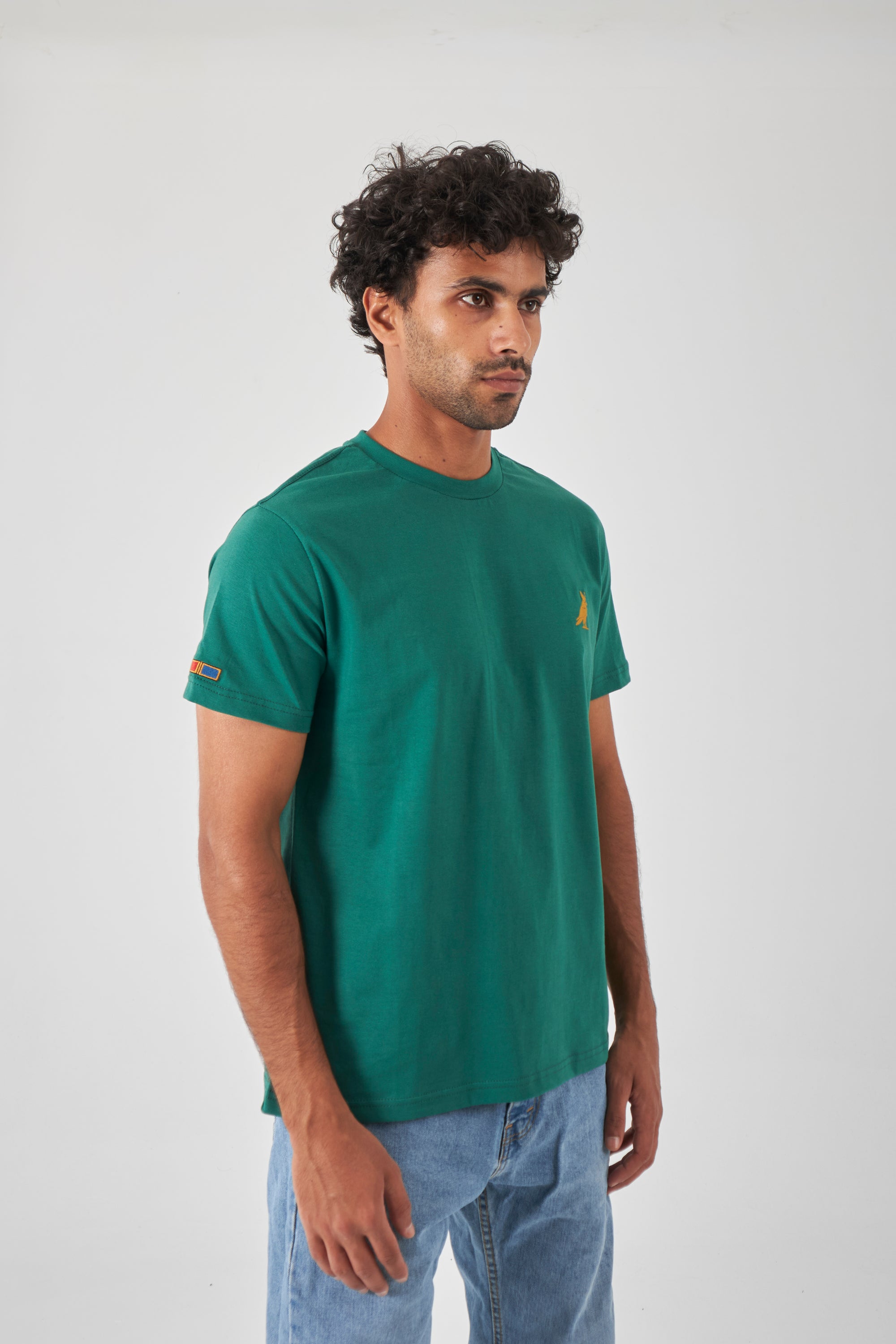 Basic Crew Neck T-Shirt  - Royal Green
