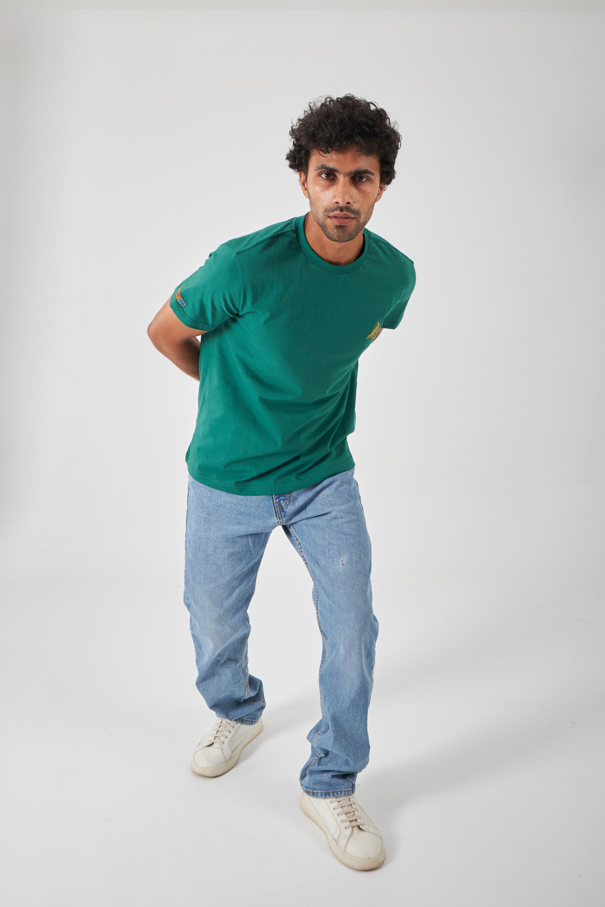 Basic Crew Neck T-Shirt  - Royal Green