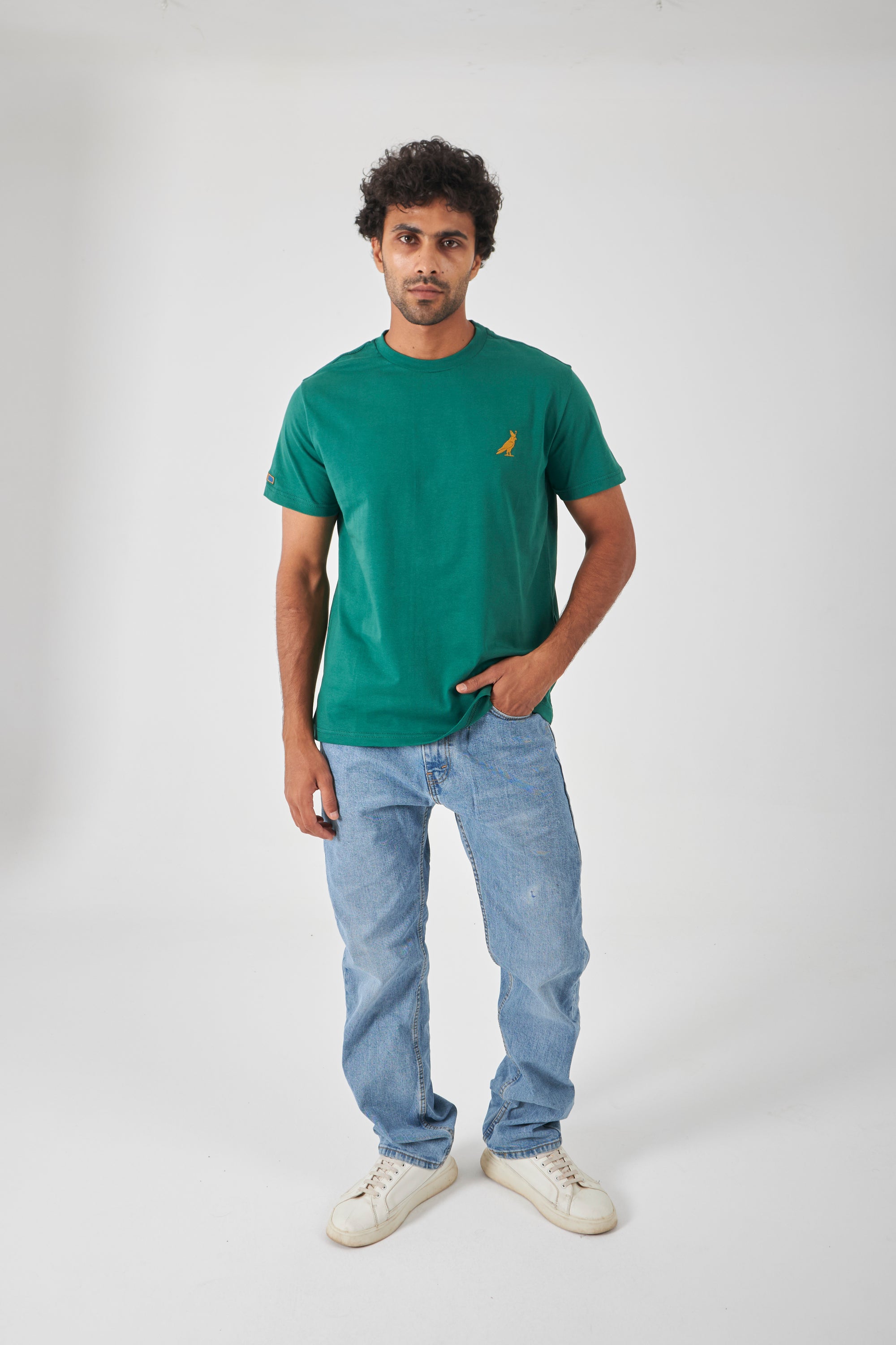 Basic Crew Neck T-Shirt  - Royal Green