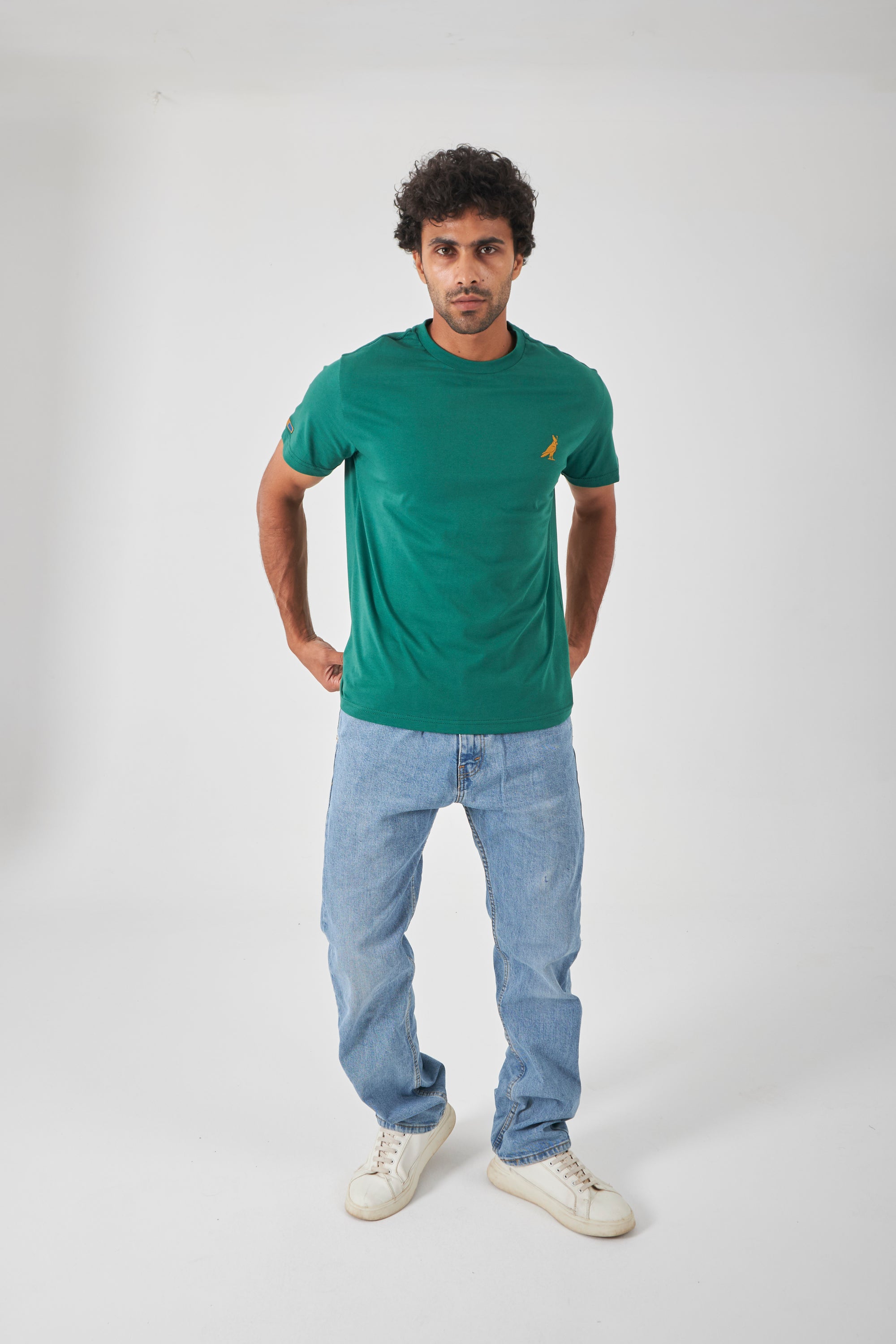 Basic Crew Neck T-Shirt  - Royal Green