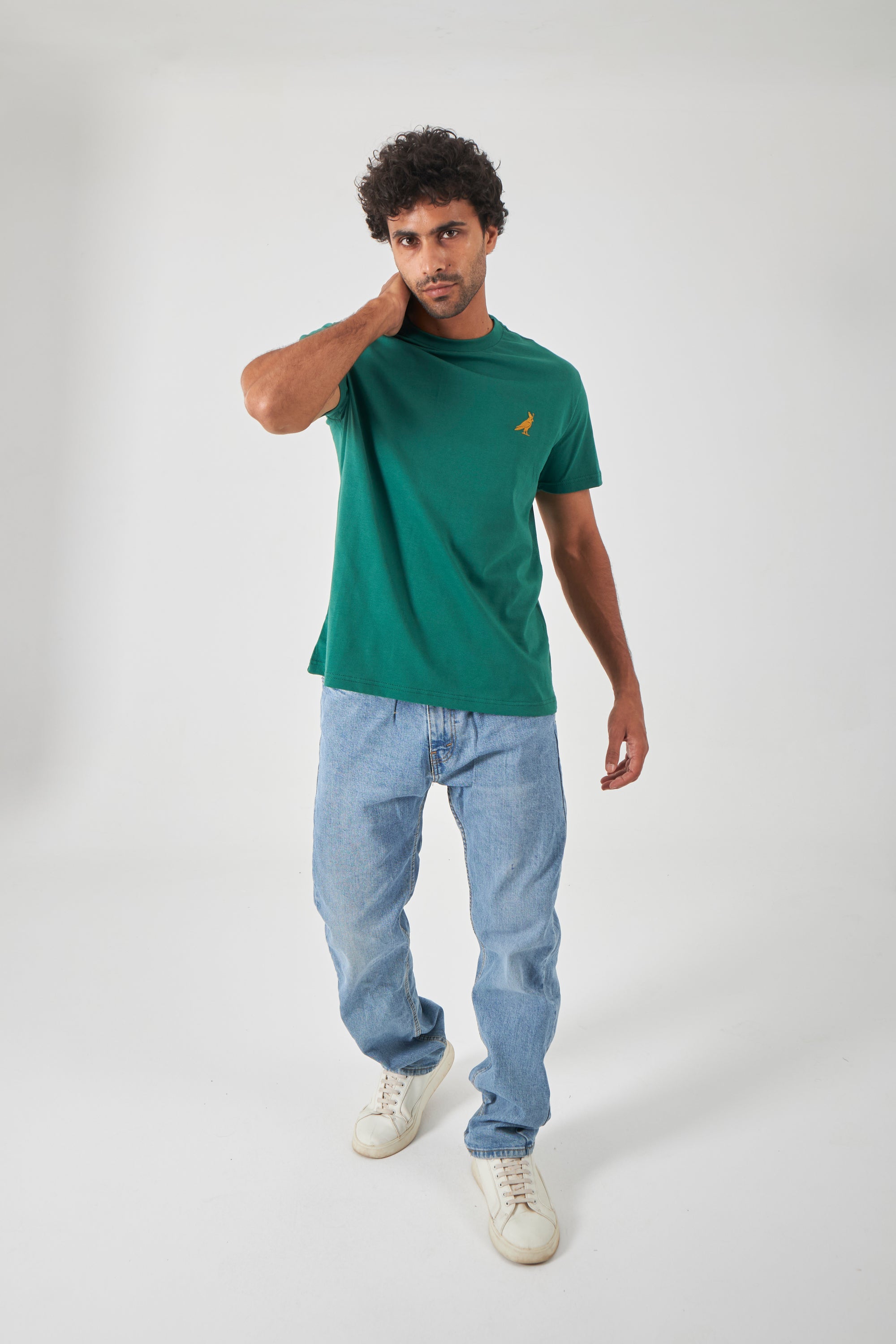 Basic Crew Neck T-Shirt  - Royal Green