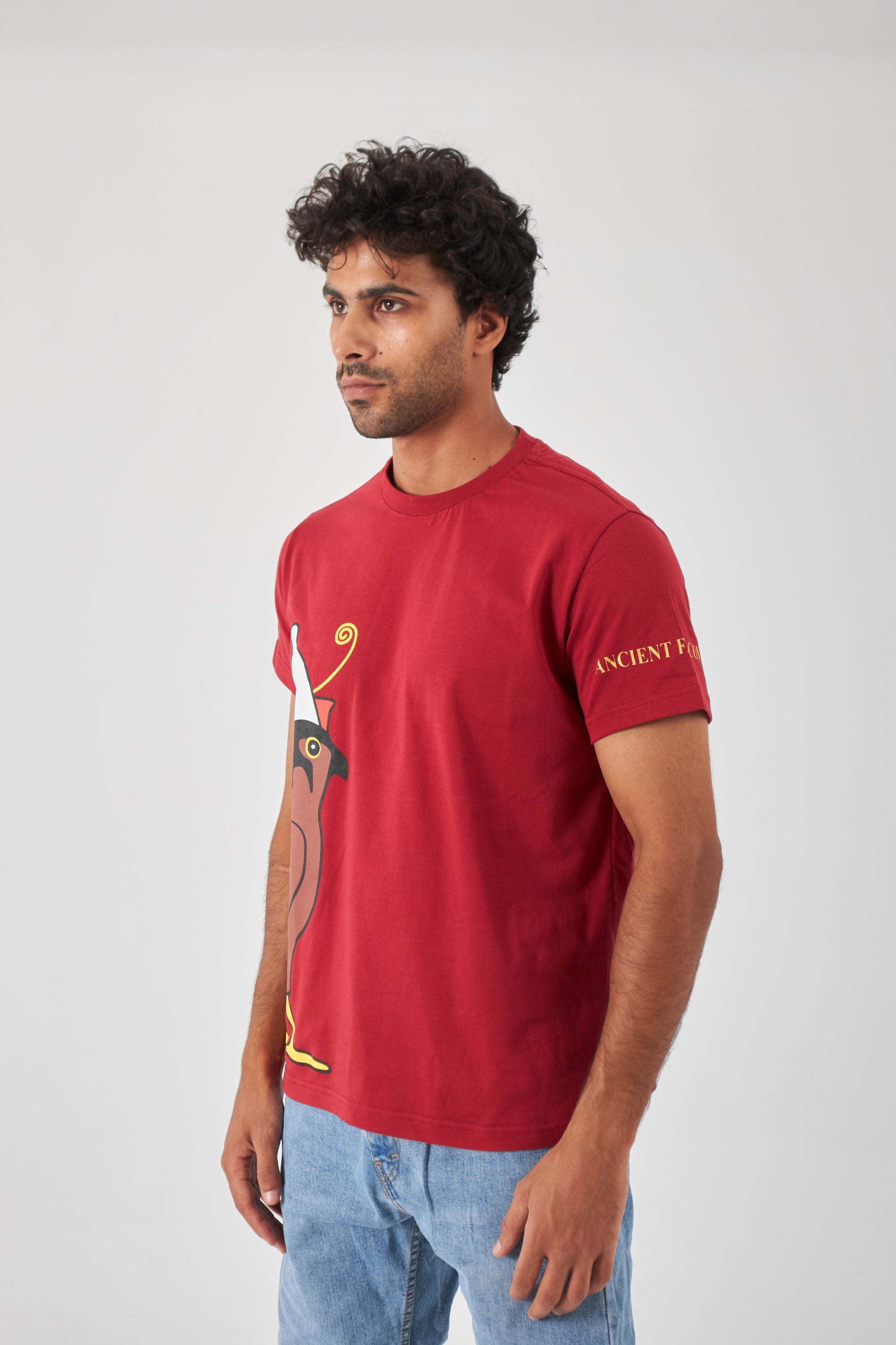 The Side Signature T-Shirt - Royal Red