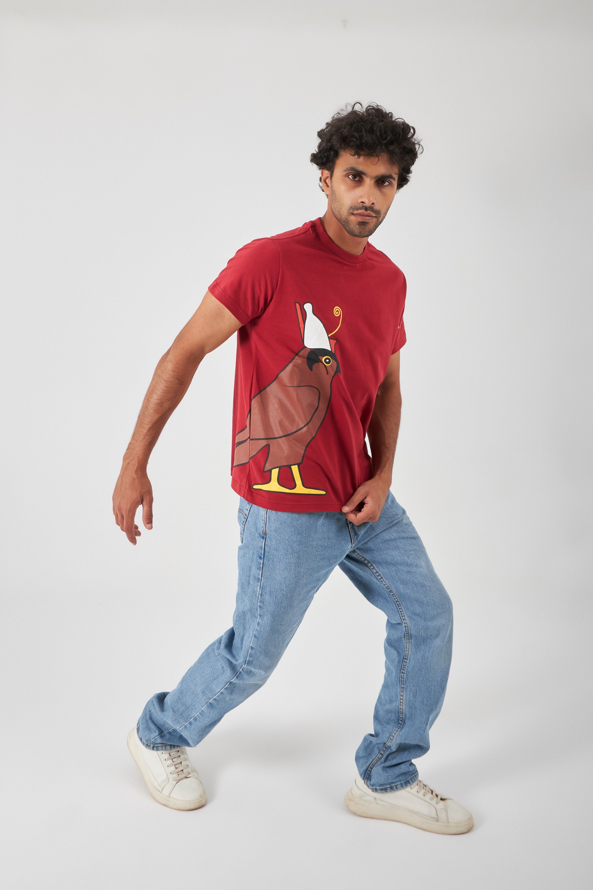 The Side Signature T-Shirt - Royal Red