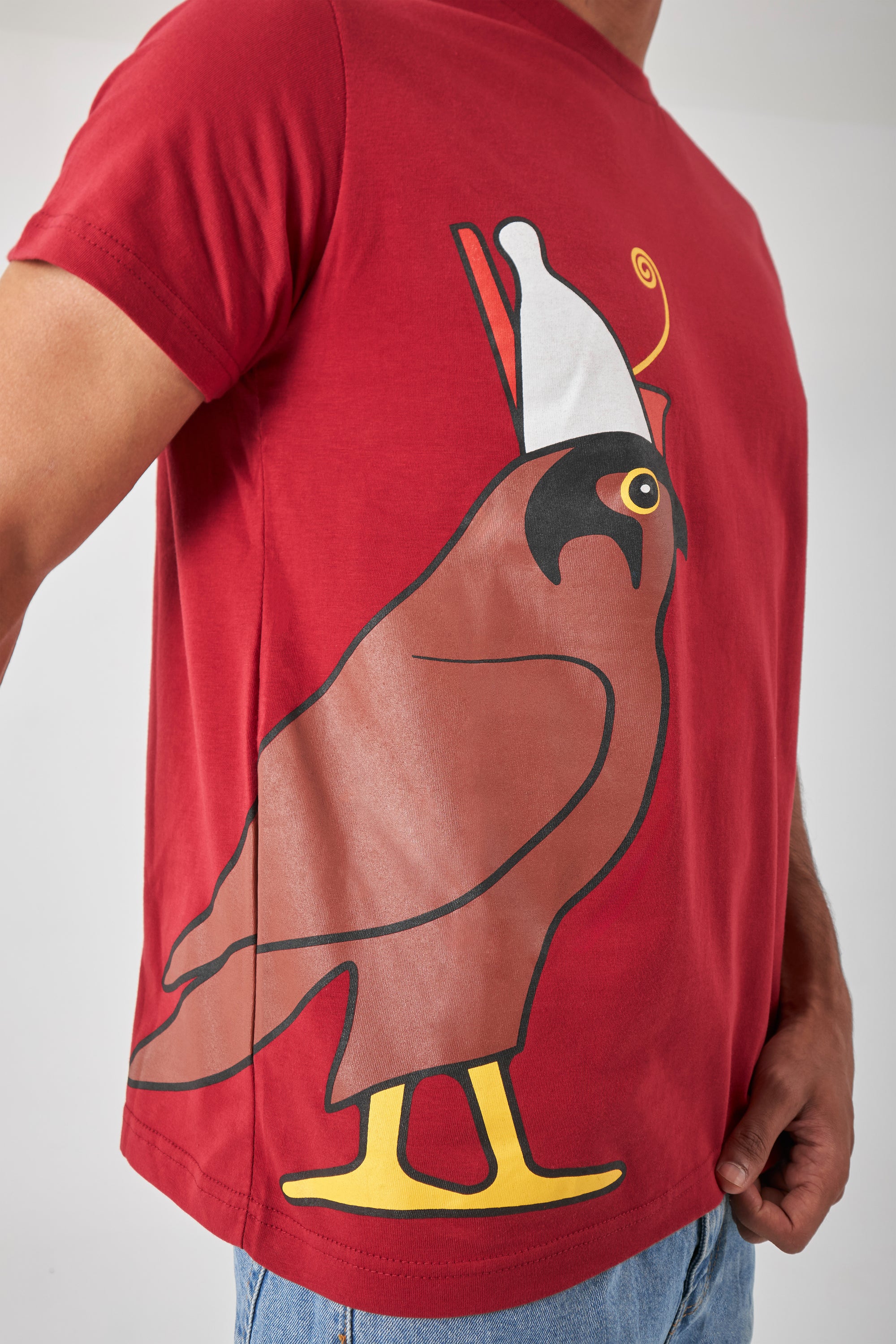 The Side Signature T-Shirt - Royal Red