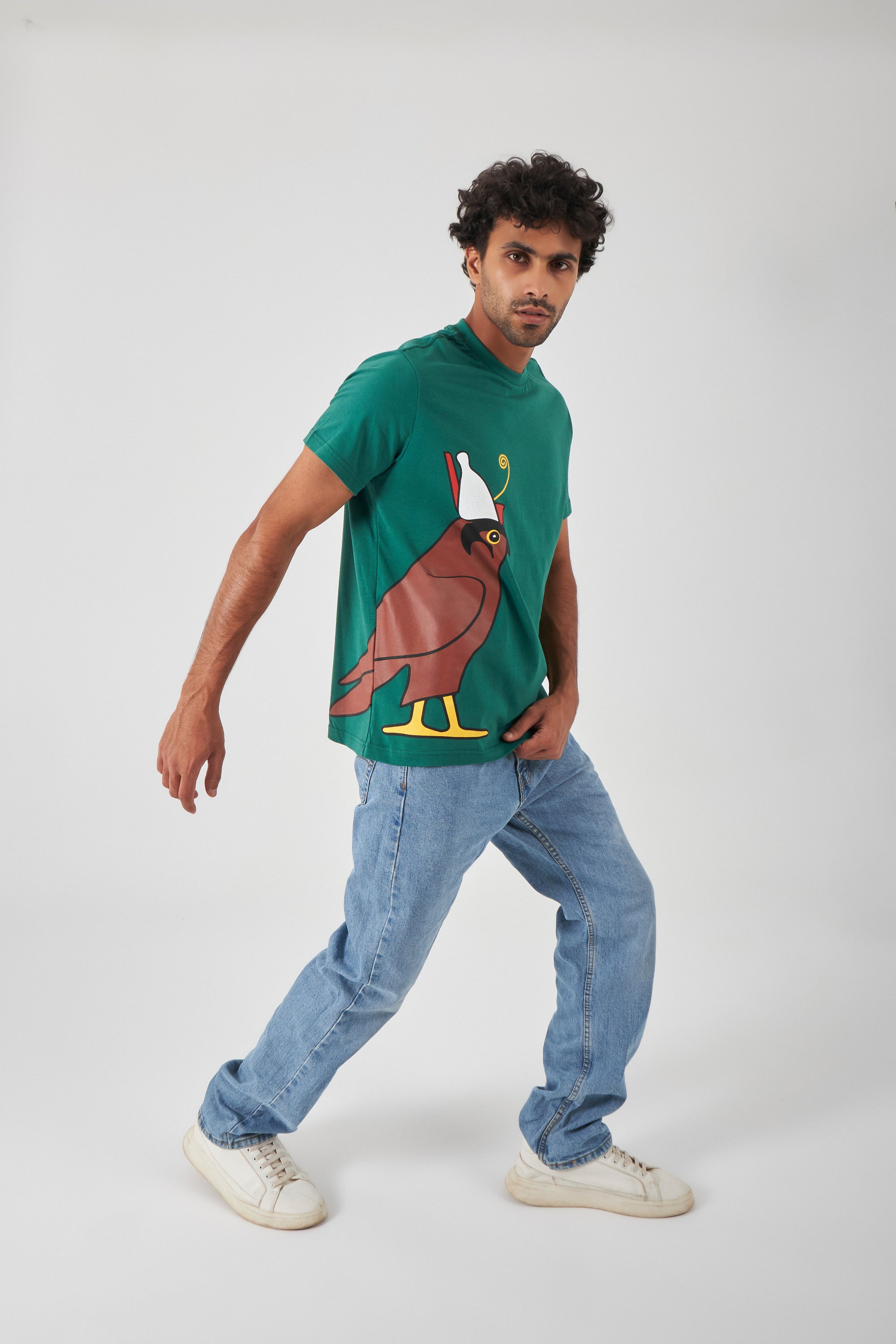 The Side Signature T-Shirt - Royal Green