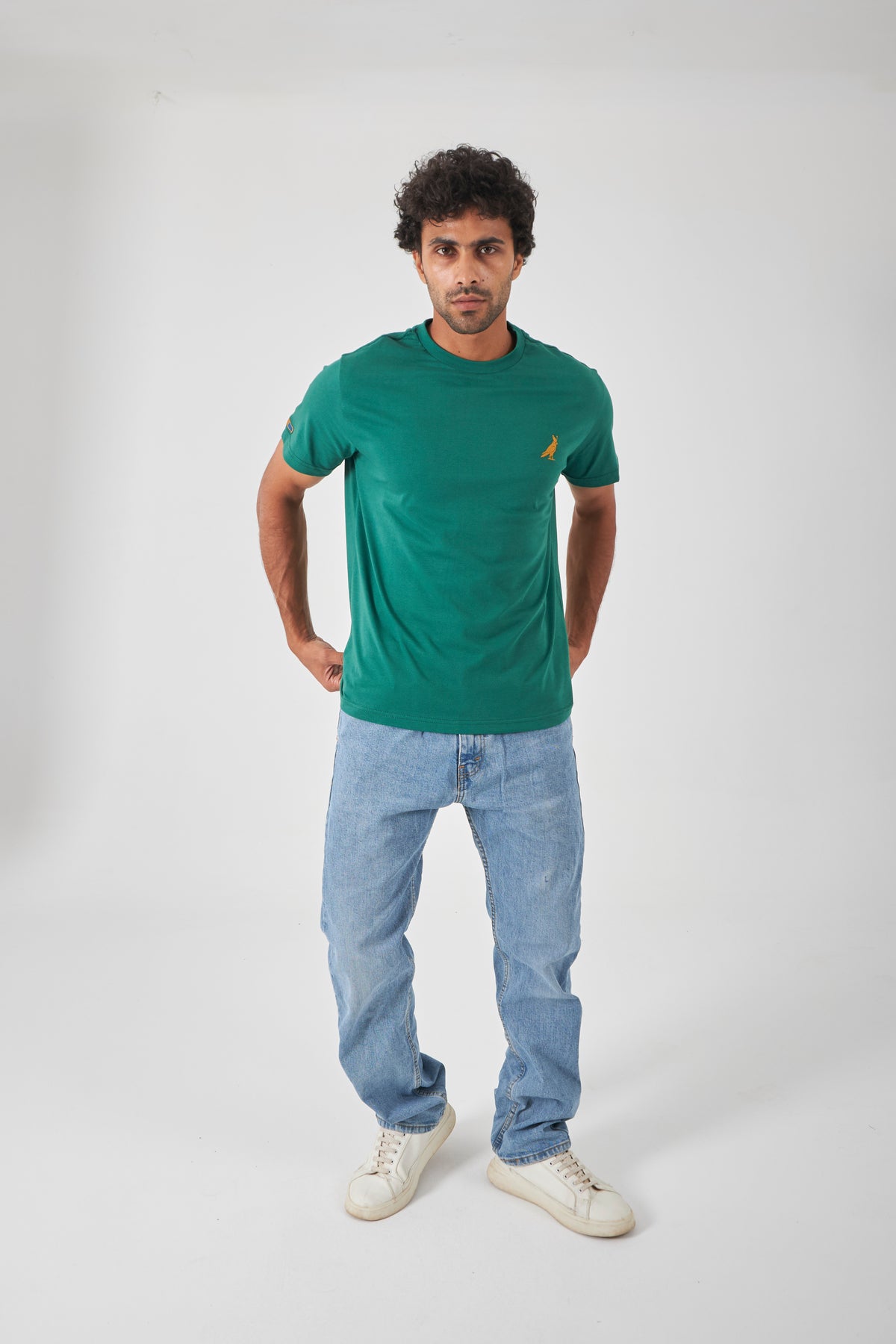 Basic Crew Neck T-Shirt  - Royal Green